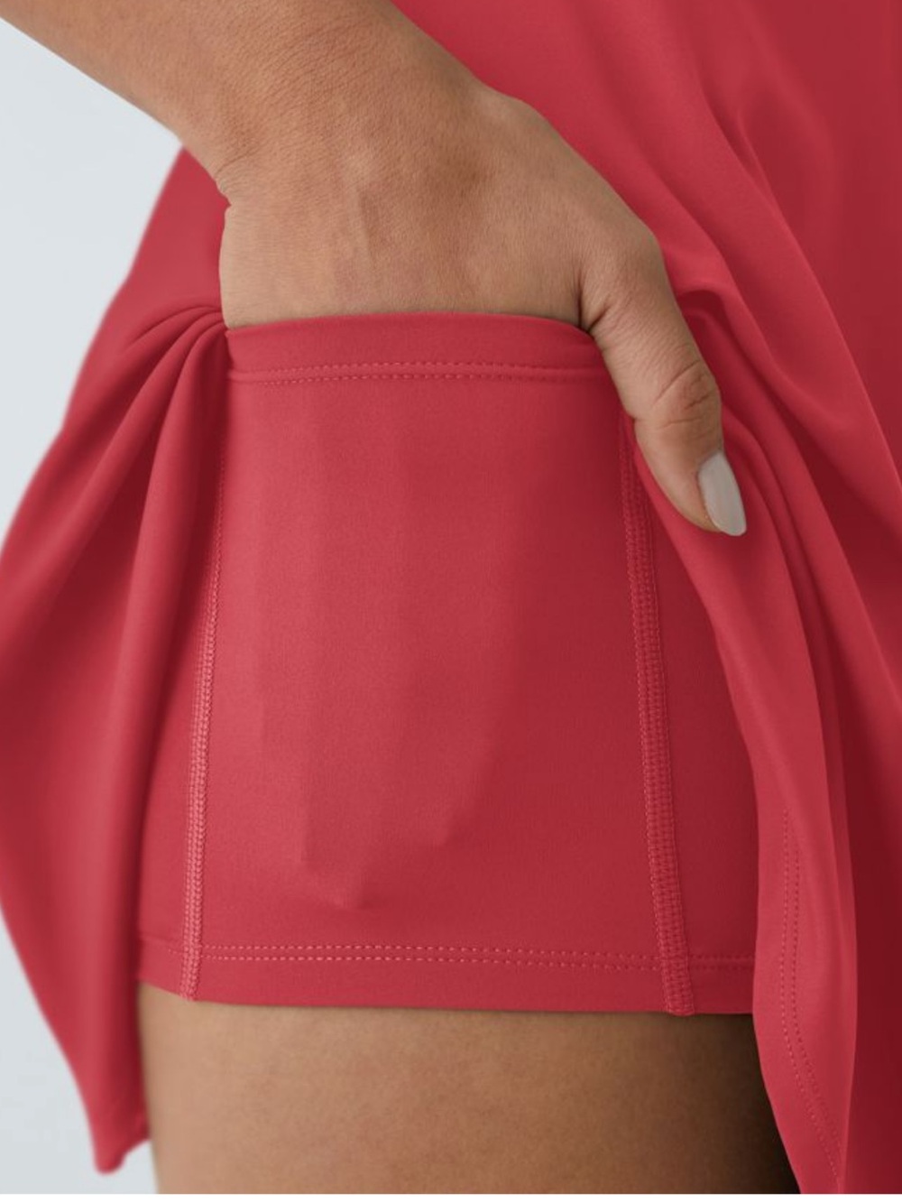 Halara SoftlyZero dress with built in bra and easy peezy access attached shorts - Picture 4 of 7